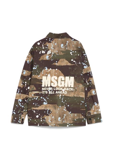 Camicia con stampa camouflage MSGM KIDS | S5MSJBSI039MS023